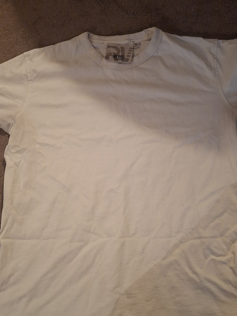 rebels White Short Sleeve Crew Neck T-Shirt